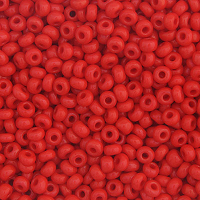 Czech Seed Bead 8/0 22g Vial Opaque Light  RED