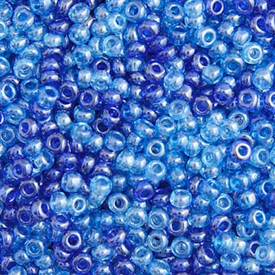 Czech Seedbead 10/0 Transparent Aqua Mix Luster