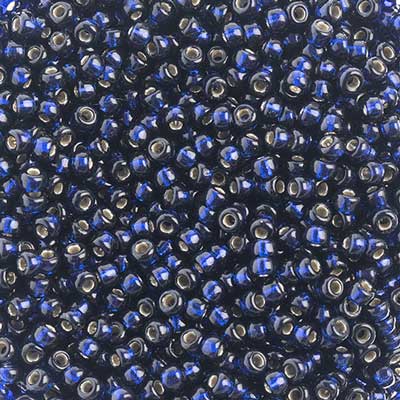 Miyuki Seed Bead 11/0 Vial Duracoat Navy Blue Dyed Silver Lined