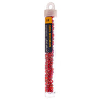 Czech Seed Bead 2/0 22g Vial Transparent RED Silver Lined  AB