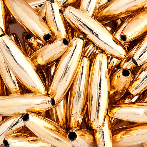 Spaghetti 19x6mm Opaque Gold