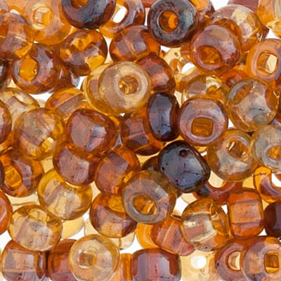 Czech Seed Bead 2/0 22g Vial TOPAZ Luster   MIX