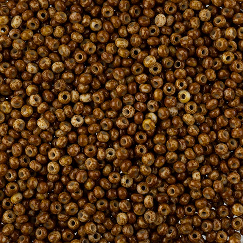 Czech Seedbead 10/0 White Tavertine