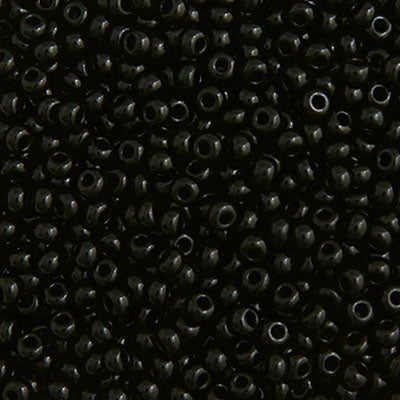 Czech Seed Bead 10/0 Opaque BLACK
