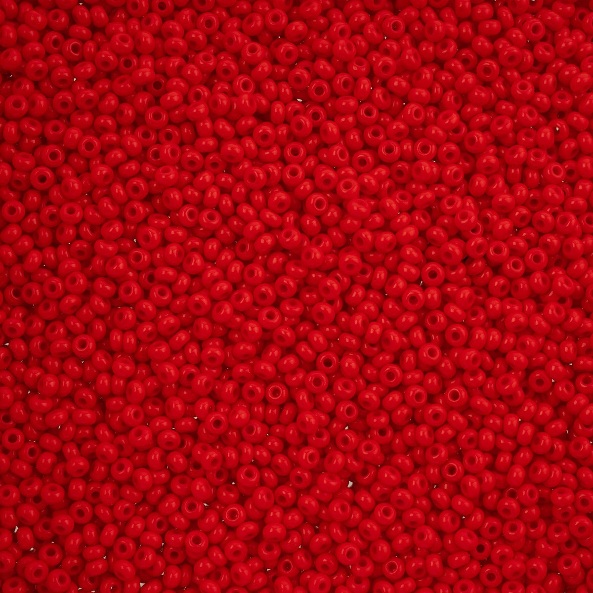 Czech Seed Bead 10/0 Opaque MEDIUM RED 22g Vial