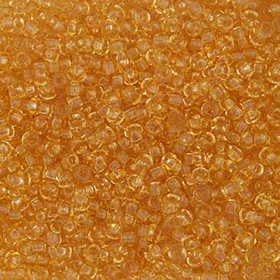 Czech Seed Bead 10/0 Transparent  Light  TOPAZ 22g Vial