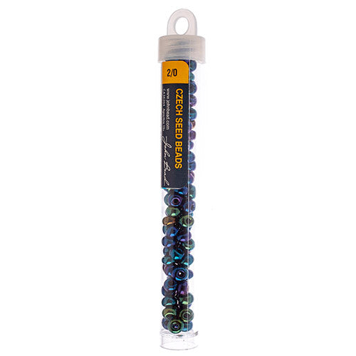 Czech Seed Bead 2/0 22g Vial Opaque BLUE IRIS