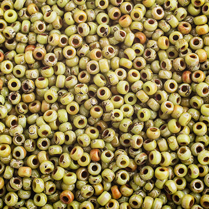 Miyuki Seed Beads 11/0 Opaque Chartreuse Picasso