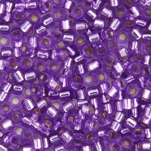 Miyuki Delica 11/0 5.2g Vial Lilac Silver Lined Dyed
