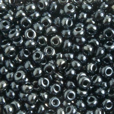 Czech Seed Bead 8/0 22g Vial Metallic  GUNMETAL