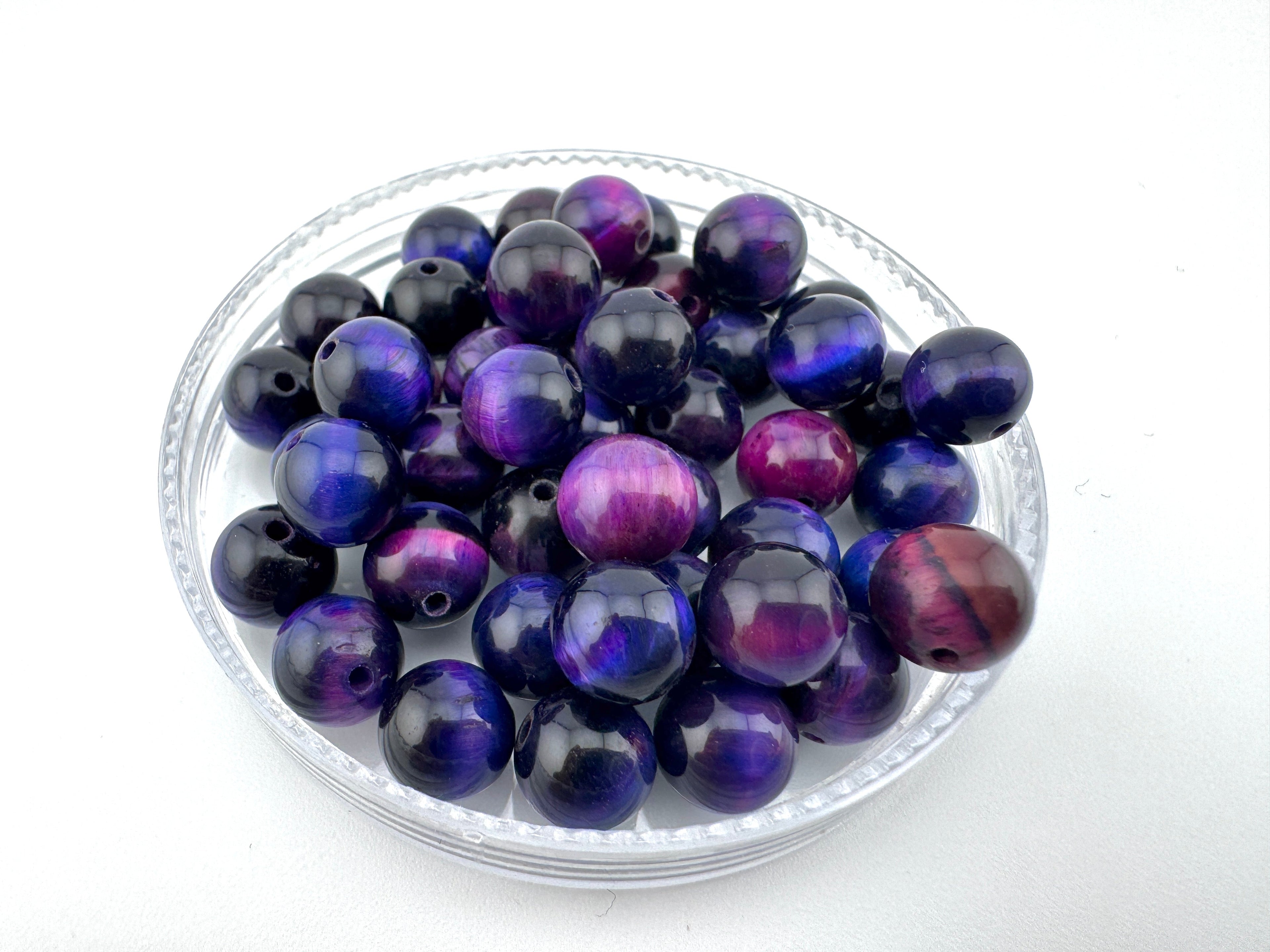 Purple Galaxy Tigers Eye Bracelet Available in 8mm Sizes