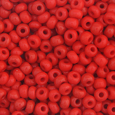Czech Seed Bead 6/0 22g Vial  Opaque Light  RED