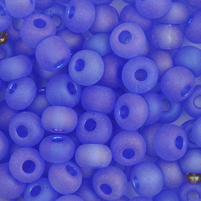 Czech Seed Bead 2/0 22g Vial Transparent  AB MATT MEDIUM BLUE