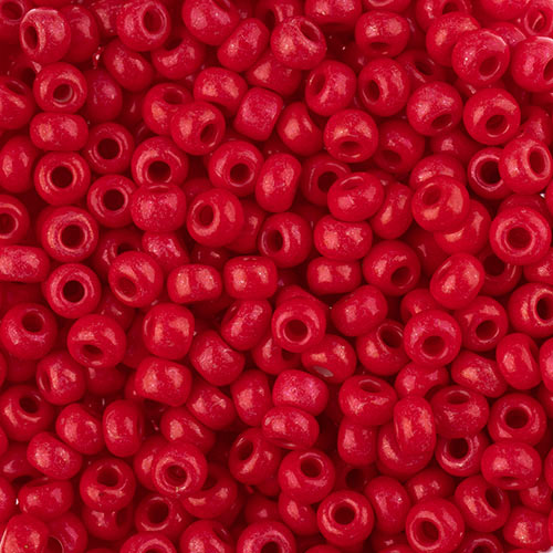 Czech Seedbead 8/0 Terra Intensive Red
