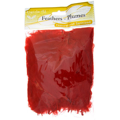 Marabou Feathers 4-6in Red