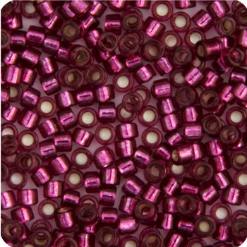 Miyuki Delica 11/0 5.2g Vial Raspberry Silver Lined Dyed