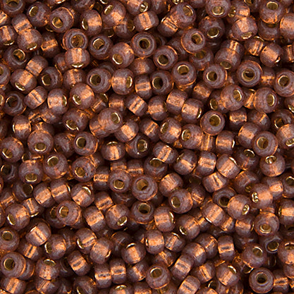 Miyuki Seed Beads 11/0 RoseBronze Silver Lined Alabaster