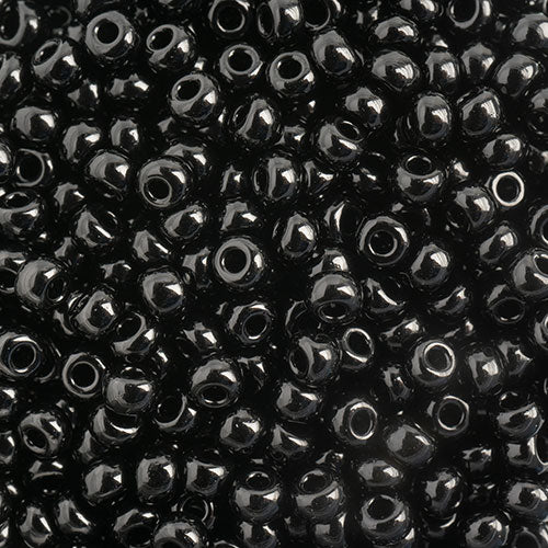 Czech Seed Bead 8/0 22g Vial Opaque BLACK