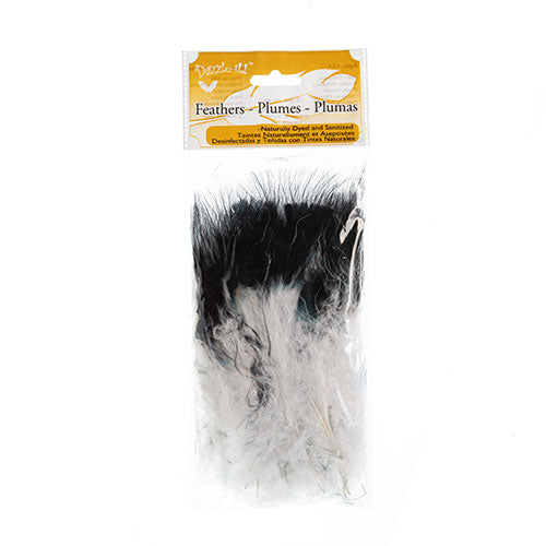 Marabou Feathers 4-6in Wht/Black