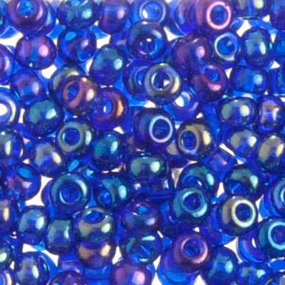 Czech Seed Bead 6/0 22g Vial Transparent IRIS NAVY BLUE