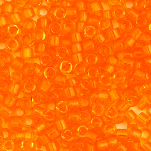 Miyuki Delica 11/0 5.2g Vial Orange Transparent