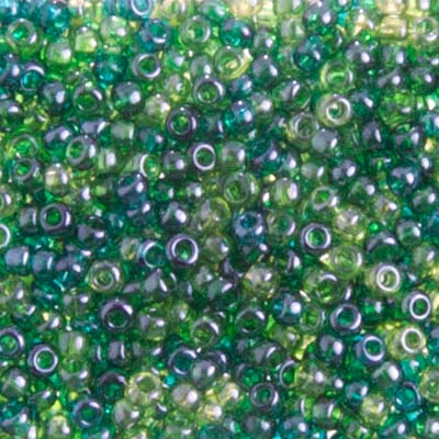 Czech Seed Beads apx. 22g Vial 10/0 Sea Green Mix Luster