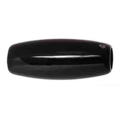 Acrylic Hairbone Pipe 1in Jet Black (15pcs)