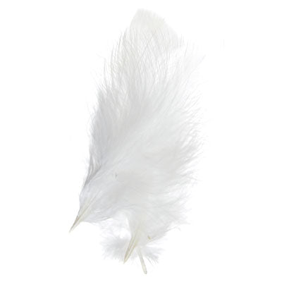 Marabou Feathers 4-6in White