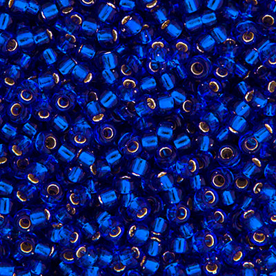 Miyuki Seed Beads 8/0 Cobalt Blue Silver Lined