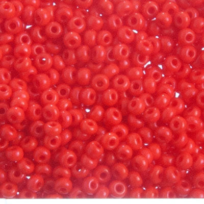 Czech Seed Bead 10/0 Opaque Light  RED 22g Vial