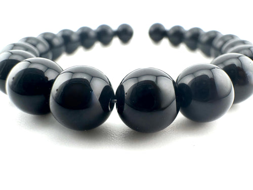 Black Tourmaline Beads Available in 4mm, 6mm, 8mm, 10mm Sizes