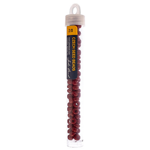 Czech Seed Bead 2/0 22g Vial Opaque DARK RED