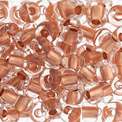 Czech Seed Bead 2/0 22g Vial CRYSTAL/COPPER LINED