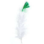 Marabou Feathers 4-6in White/Green