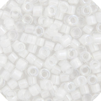 Delica Bead 11/0  White AB Lined