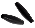 Acrylic Hairbone Pipe 1.5in Jet Black (10pcs)
