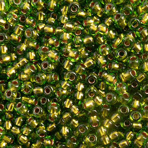 Czech Seed Bead 10/0 GREEN/COPPER LINE 22g Vial