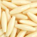 Spaghetti 19x6mm Opaque Ivory