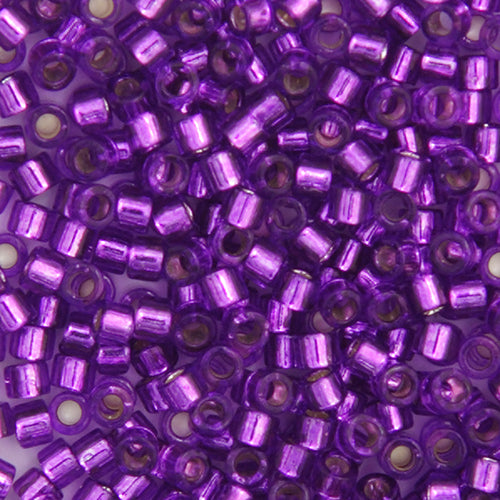 Miyuki Delica 11/0 5.2g Vial Magenta Silver Lined Dyed