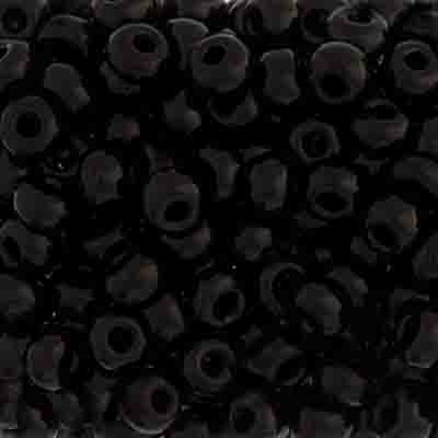 Czech Seed Bead 4/0 22g Vial Opaque BLACK