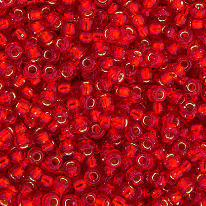 Miyuki Seed Beads 8/0 Flame Red Silver Lined