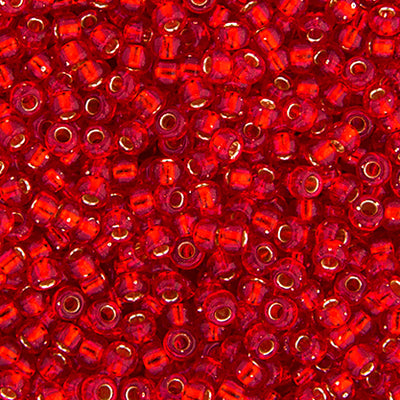 Miyuki Seed Beads 8/0 Flame Red Silver Lined