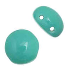 Czech Candy Beads 8mm 2 holes Turquoise Opaque