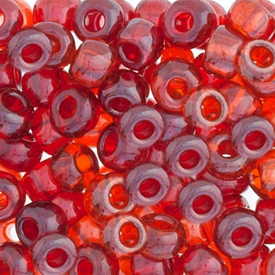 Czech Seed Bead 2/0 22g Vial Transparent ORANGE AB MATT