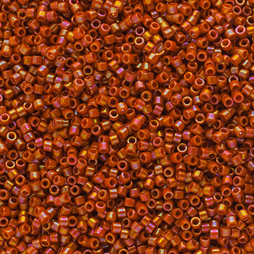 Delica Bead 11/0 Opaque  Glazed Orange Chilli AB