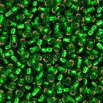 Miyuki Seed Beads 15/0 Green Silver Lined