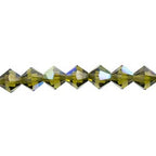 Preciosa Czech Crystal Olivine AB Bicone 4mm