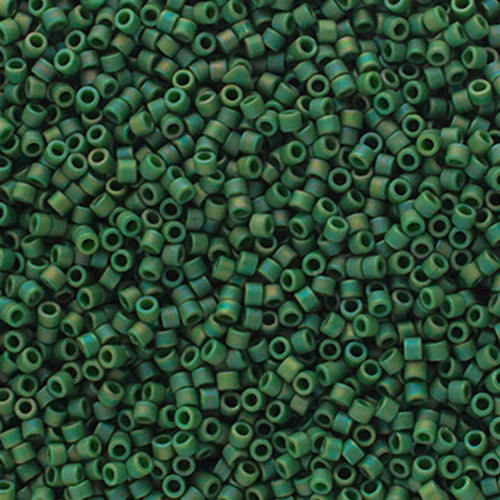 Delica Bead 11/0 FRGL Green Emerald Matte AB