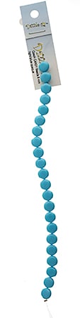 Czech Candy Beads 8mm 2 holes Light Blue Opaque