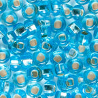 Czech Seed Bead 2/0 22g Vial Silver Lined  Transparent AQUA